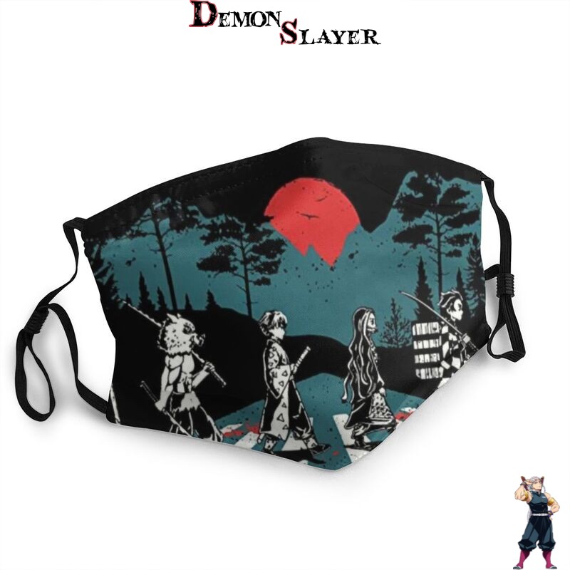 Masque Demon Slayer Soleil Couchant pour collection