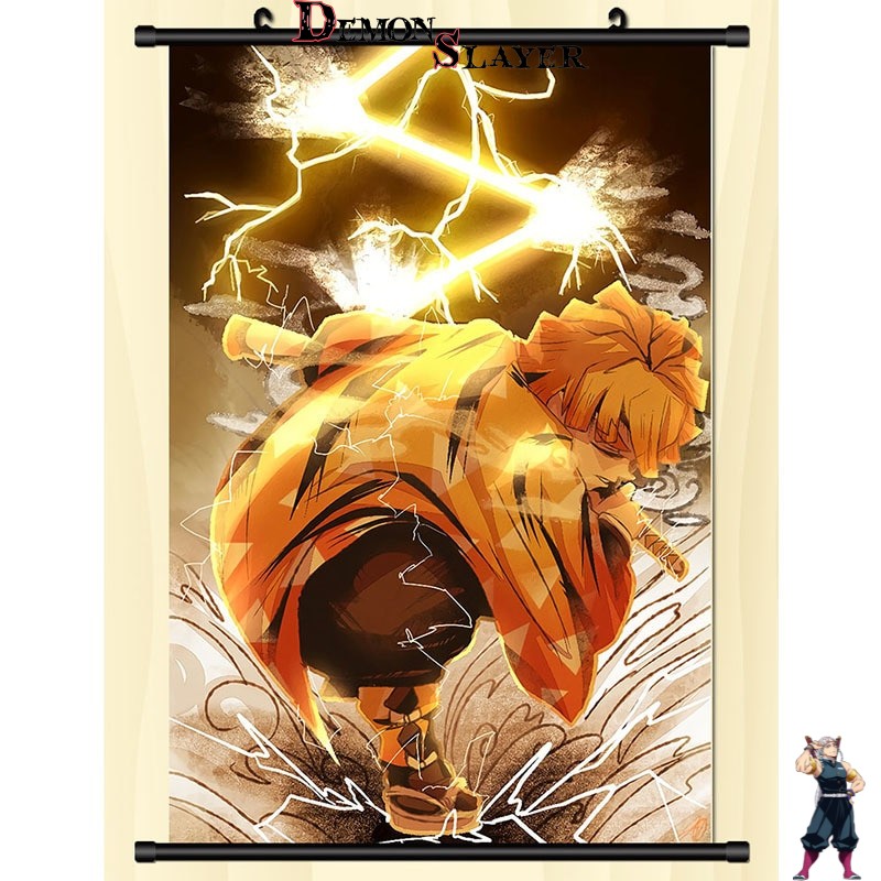 Poster déroulant Zenitsu Souffle du Tonerre pour Demon Slayer