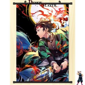 Poster déroulant Demon Slayer Tanjiro avec katana, Style49