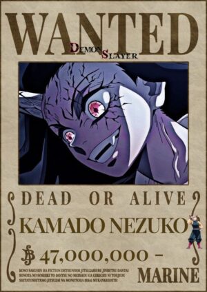 Poster avis de recherche Demon Slayer Nezuko Démon