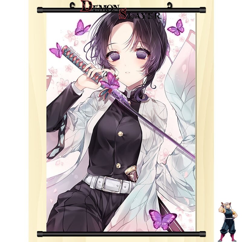 Poster déroulant Demon Slayer Shinobu Kocho Kawaii, taille au choix