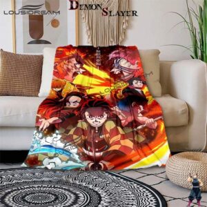 Couverture Demon Slayer modèle Attaque des Pourfendeurs de Démons