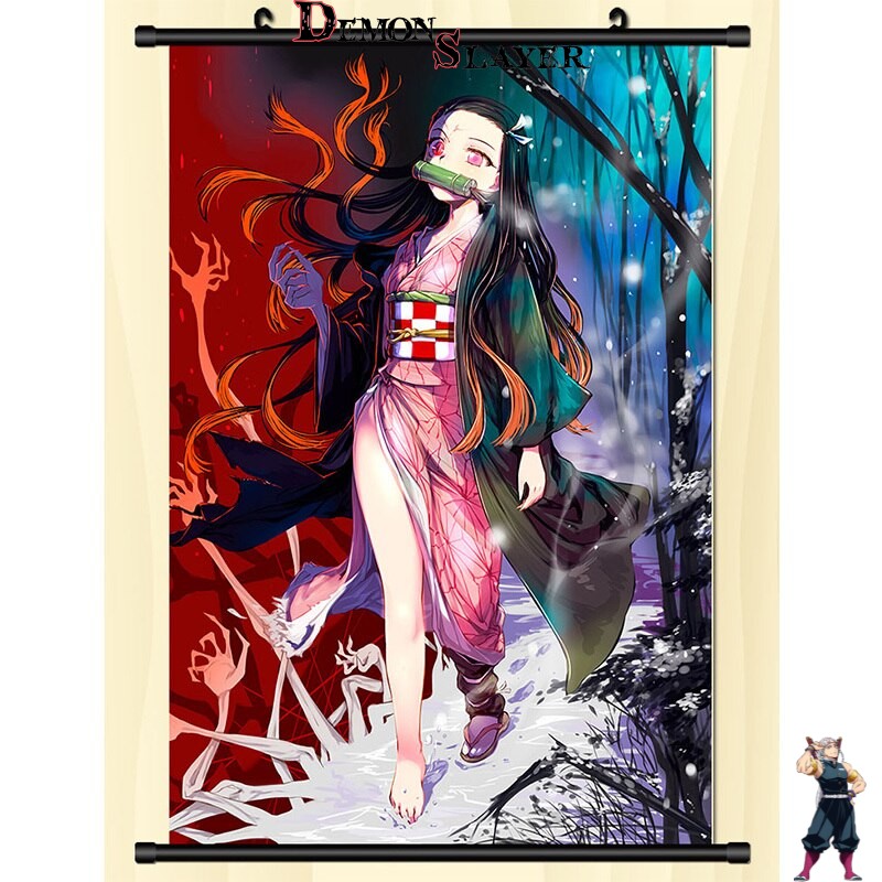 Poster déroulant Demon Slayer avec Nezuko Kamado