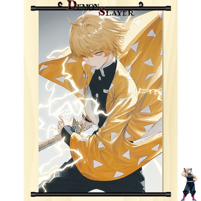 Poster déroulant Demon Slayer Zenitsu attaque éclaire, 2 tailles