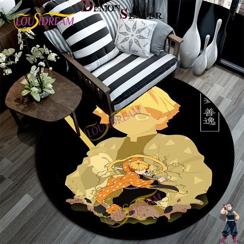 Tapis rond Demon Slayer Zenitsu Agatsuma, modèle Pourfendeurs