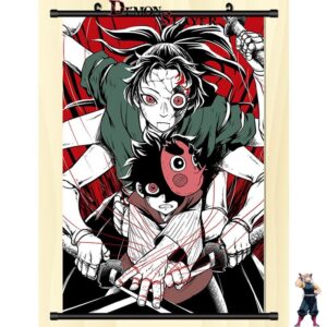 Poster déroulant Demon Slayer Tanjiro et Kokushibo en 20 cm x 30 cm ou 30 cm x 45 cm