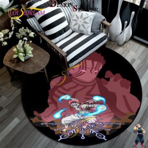 Tapis rond Akaza Demon Slayer, 60 à 150 cm