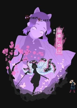 Poster dessin Demon Slayer Shinobu Kocho en tailles variées