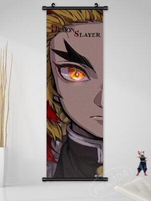 Poster déroulant Demon Slayer Kyojuro Rengoku, tête Hashira