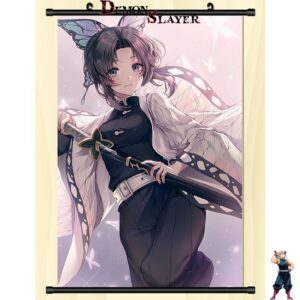 Poster déroulant Demon Slayer Shinobu Kocho avec son katana, 2 tailles