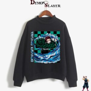 Pull Demon Slayer Tanjiro modèle Souffle de l'Eau, du S au 2XL
