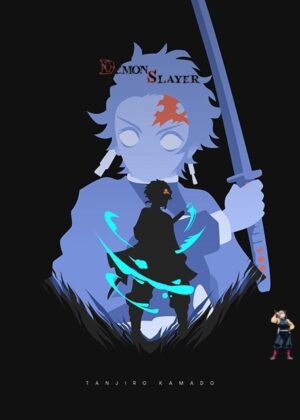Poster Tanjiro en dessin pour déco Demon Slayer