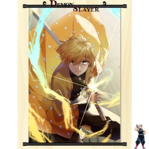 Poster déroulant Demon Slayer Zenitsu au sabre dégainé