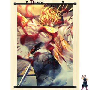 Poster déroulant Demon Slayer avec Zenitsu Attaquant