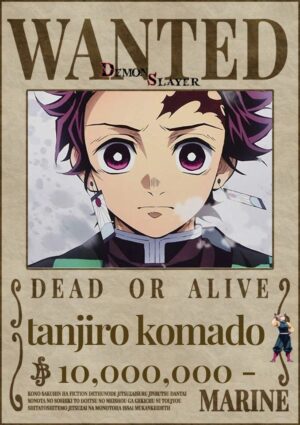 Poster avis de recherche Demon Slayer Tanjiro Kamado