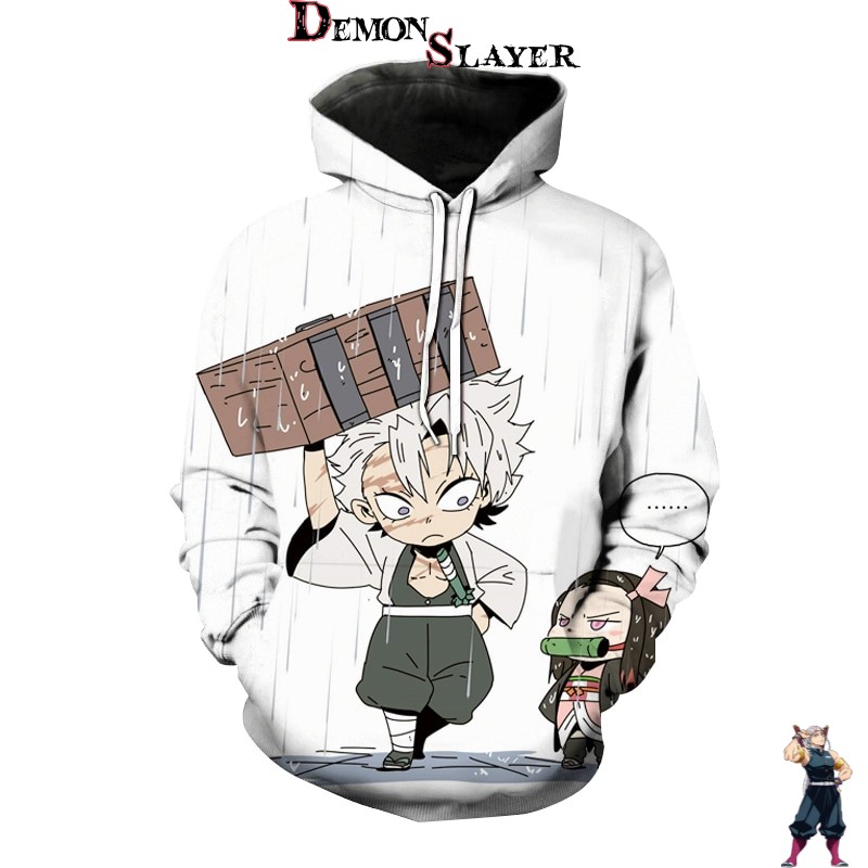 Sweat Demon Slayer Sanemi Shinazugawa avec la boîte de Nezuko