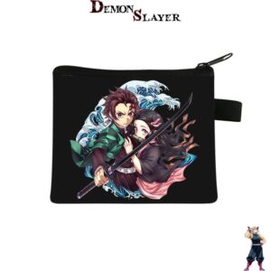 Portemonnaie Demon Slayer modèle Kawaii avec Tanjiro et Nezuko
