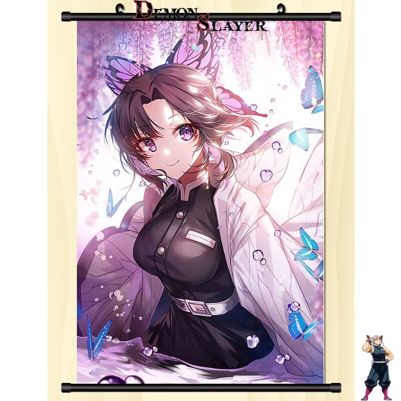 Poster déroulant Demon Slayer Shinobu Kocho kawaii en deux tailles