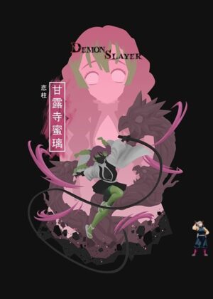 Poster dessin Demon Slayer Mitsuri Kanroji multi-tailles