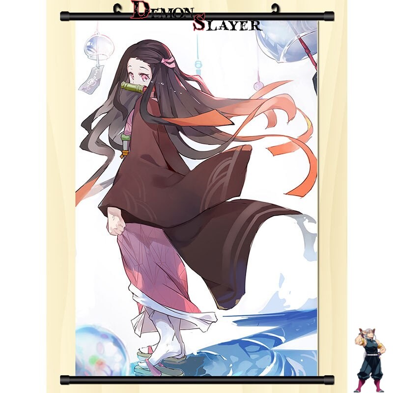 Poster déroulant Demon Slayer Nezuko Kamado s'en allant, format au choix
