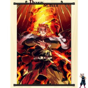 Poster déroulant Demon Slayer Kyojuro Rengoku en Feu en 20 cm x 30 cm ou 30 cm x 45 cm