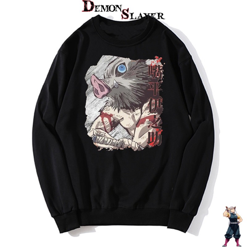 Pull Demon Slayer Inosuke Hashibira avec tête de cochon
