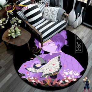 Tapis rond Demon Slayer, modèle Kanao Tsuyuri