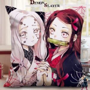 Demon Slayer : housse de coussin Nezuko et le Démon Araignée 45 cm x 45 cm