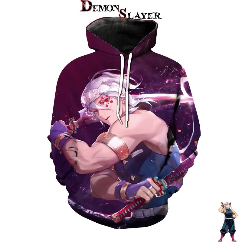 Sweat Demon Slayer Tengen Uzui avec ses Katanas