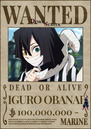 Poster avis de recherche Demon Slayer Iguro Obanai