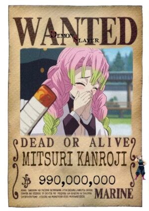 Poster avis de recherche Mitsuri Kanroji Demon Slayer