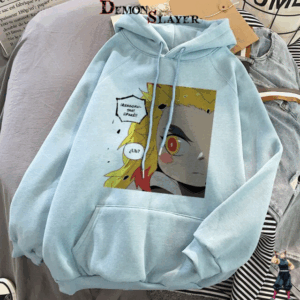 Sweat bleu Demon Slayer Kyojuro Rengoku en colère