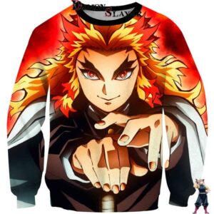 Pull Demon Slayer Rengoku Kyojuro, tailles 2XS à S