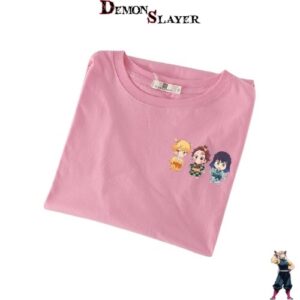 T-shirt rose kawaii Demon Slayer Muichiro Tokito
