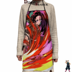 Tablier Demon Slayer Tanjiro motif Souffle du Feu