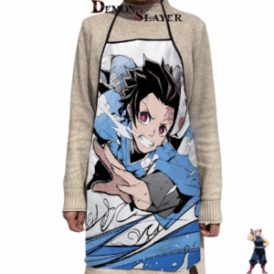 Tablier de Cuisine Demon Slayer - Tanjiro en Posture de Combat