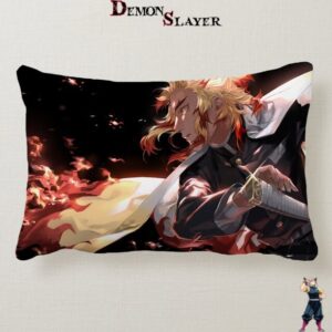 Coussin Demon Slayer Rengoku en pleine attaque
