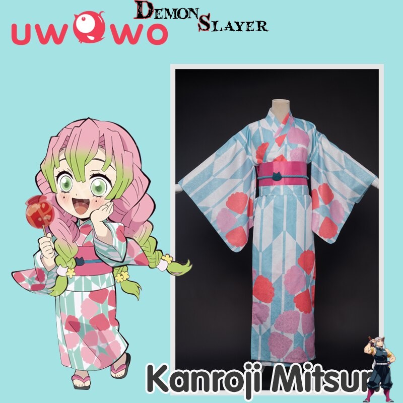 Kimono Demon Slayer Original Mitsuri en tailles S, M et L – Image 2