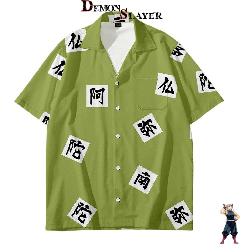 Chemise Gyomei Demon Slayer, du XS au 6XL