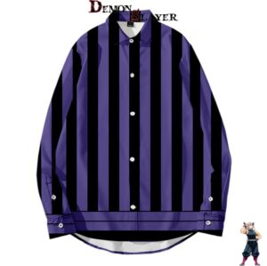 Chemise Iguro Demon Slayer a manches longues