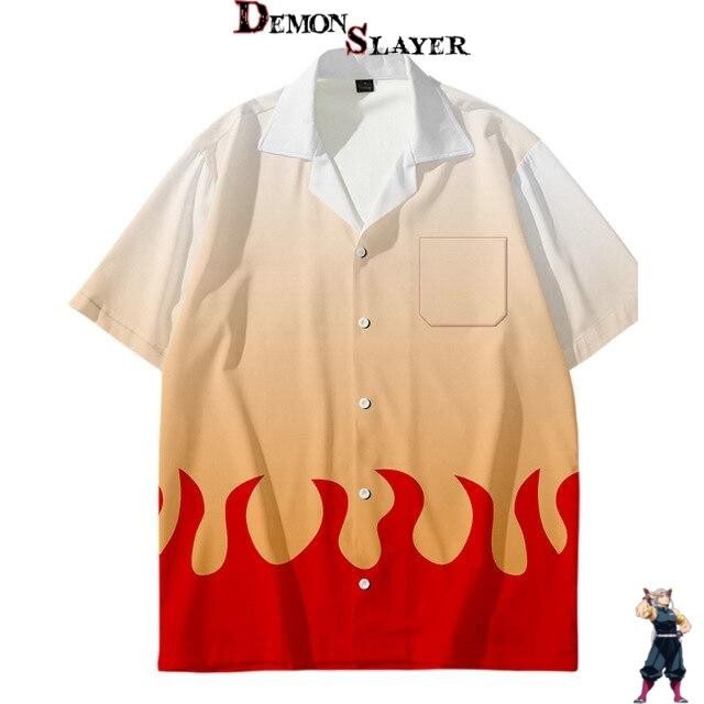 Chemise Rengoku Demon Slayer, du XS au 6XL