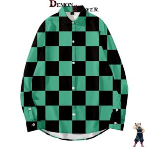 Chemise Demon Slayer Tanjiro à manches longues du XXS au 5XL