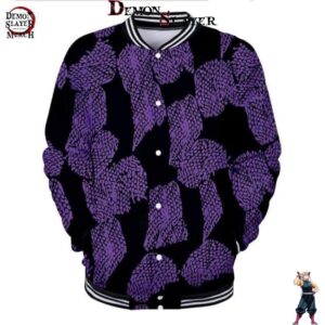 Veste baseball Demon Slayer Kokushibo, du XXS au 4XL