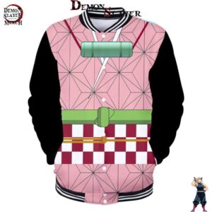 Veste baseball Demon Slayer Nezuko Kamado, tailles XXS à 4XL