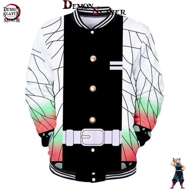 Veste baseball Demon Slayer Shinobu Kocho, tailles XXS à 4XL