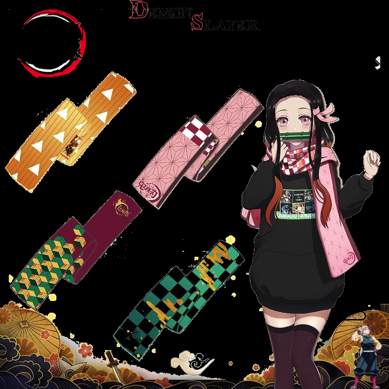 Écharpe Demon Slayer avec versions personnages