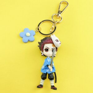 Porte-clé figurine Demon Slayer Tanjiro Akamado 7,5 cm