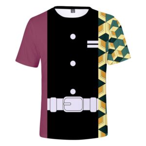 T-shirt Demon Slayer Giyu Tomioka aux couleurs du costume