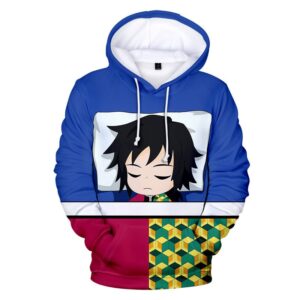 Sweat à capuche Demon Slayer Giyu endormi dans son lit