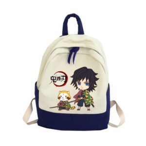 Sac à dos bleu et beige Demon Slayer, Giyu Tomioka